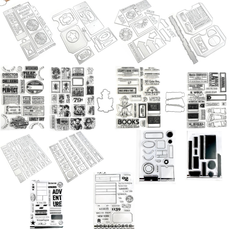 Tap Die Set - Nowe wykrojniki metalowe 2025 do scrapbookingu,