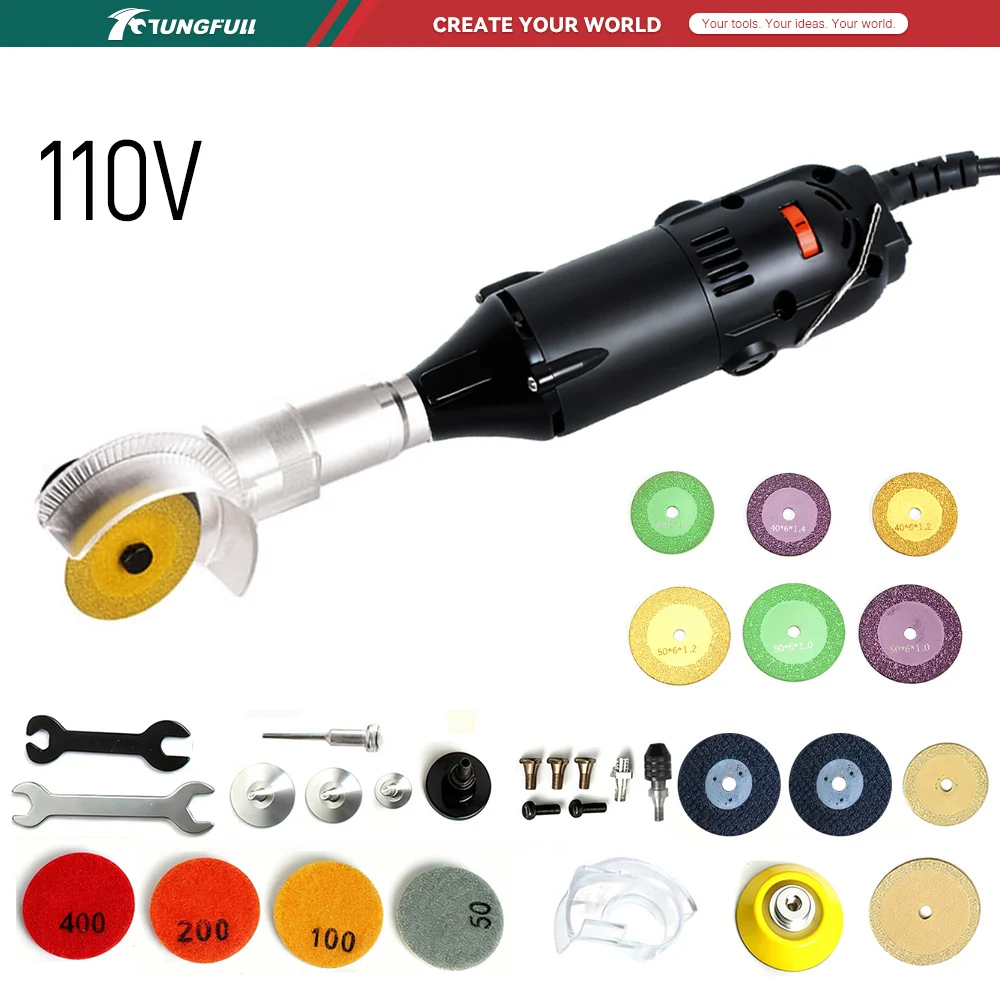 Hand Tools Mechanical Workshop - TUNGFULL 110V Mini Szlifierka Kątowa Elektryczna