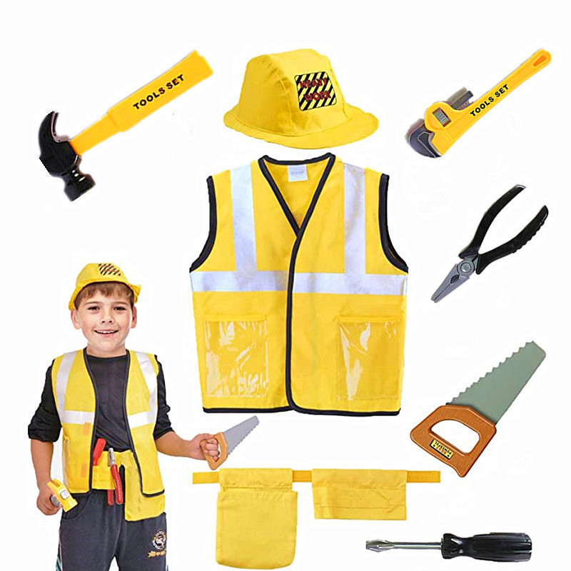 Tools Workshop Kids - Kostium kamizelki budowniczej dla malucha, 5-częściowy